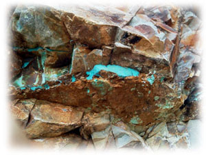 Blue Pilot Mountain Turquoise Vein mined by the Wilson family