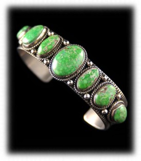 Lime Green Carico Lake Turquoise Bracelet by M. Garcia