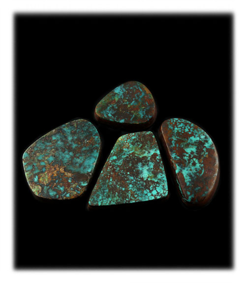 Pilot Mountain Turquoise Cabochons with Mahogany Matrix