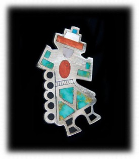 Zuni Jewelry - Rainbow Man Pin