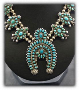 Zuni Turquoise Jewelry - Necklace Naja