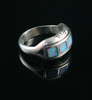 Fire Opal Inlay Swiss Ring                                                                                      Fire Opal Inlay Swiss Ring