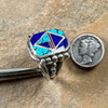 Lapis, Turquoise and  Coral inlay men’s ring