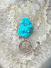 Bisbee Turquoise Cabochon with Chocolate Brown Matrix  Bisbee Turquoise Cabochon with Chocolate Brown Matrix