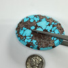 Giant Persian Turquoise Cabochon - red to black Spiderwebbed
