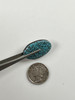 Deep blue Kingman, black, Spiderweb Turquoise, oval