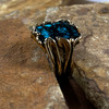 Blue Diamond Turquoise Gold Ring