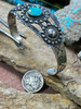 Fred Harvey style turquoise Concho bracelet