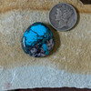 Bisbee Turquoise cabochon – chocolate web and quartz