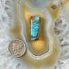 Spiderweb Bisbee Turquoise rectangle cabochon