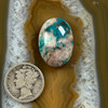Bisbee Turquoise in quartz cabochon oval-10