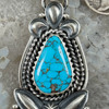 Spiderweb Bisbee Turquoise Pendant by Derrick Gordon Spiderweb Bisbee Turquoise Pendant by Derrick Gordon
