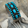 Zuni Sleeping Beauty  Cluster Bracelet