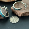 Turquoise Inlaid Hoop Earrings