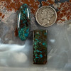 Smoky polychrome Bisbee Turquoise cab pair-213
