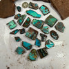 Rough, backed Bisbee Turquoise slabs