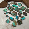 Rough, backed Bisbee Turquoise slabs