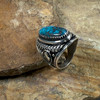 Smokey Red Spiderweb Bisbee Ring