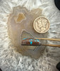 Deep  blue Bisbee  Turquoise in dark chocolate  matrix