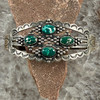 Vintage 4-Stone Fred Harvey Style  Vintage Navajo Bracelet