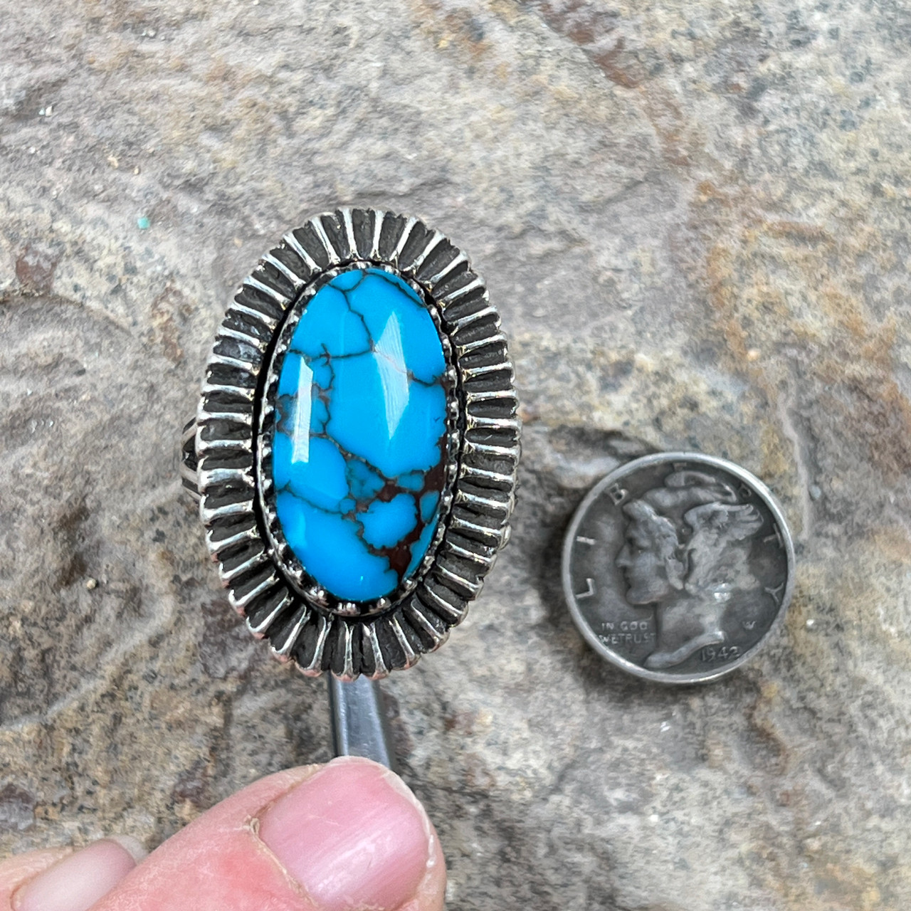 Turquoise ring by John Hartman