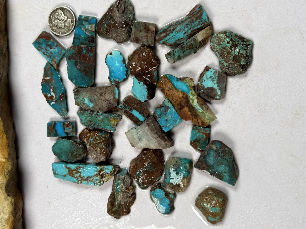 Turquoise Rough Slabs Authentic Bisbee Turquoise rough slabs - Durango Silver Company Online ...