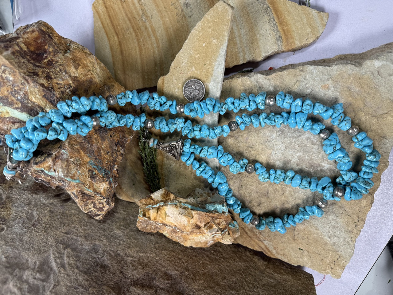Arizona Blue Nugget Necklace - Durango Silver Company Online Sales