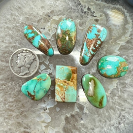 Seven stone Royston, Turquoise, Cabochon collection Seven stone Royston, Turquoise, Cabochon collection