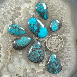 SmokeyBisbee, Turquoise, Cabochon lot