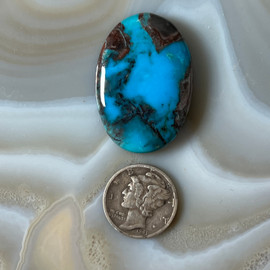 Royal blue Bisbee Turquoise cabochon.. Royal blue Bisbee Turquoise cabochon..