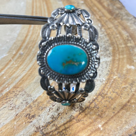 Old Fred Harvey style turquoise ring - Durango Silver Company