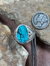 Mastrada Turquoise Men’s Thunderbird Ring  Mastrada Turquoise Men’s Thunderbird Ring