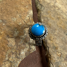 Bright Royal Blue Bisbee Turquoise Ring