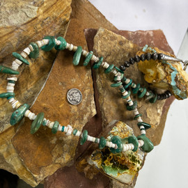 Old Cerrillos Turquoise Chunk Necklace