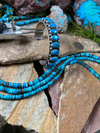 Blue Gem Turquoise Row Bracelet Blue Gem Turquoise Row Bracelet