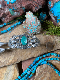Classic 1940's Navajo Turquoise Bracelet - Durango Silver Company