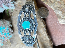 Fred Harvey style turquoise Concho bracelet Fred Harvey style turquoise Concho bracelet