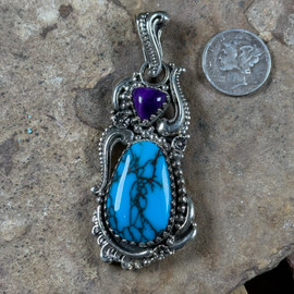 Egyptian Turquoise & Sugilite Pendant Egyptian Turquoise & Sugilite Pendant