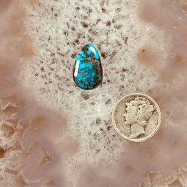 Unique spiderweb Bisbee Turquoise cabochon