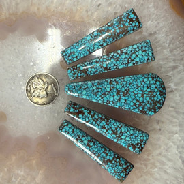 Indian Mountain Spiderweb Turquoise Cabochon Set Indian Mountain Spiderweb Turquoise Cabochon Set