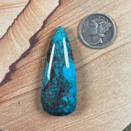 Smokey Bisbee Turquoise Elongated Tesrdrop