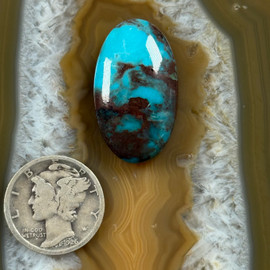 Smoky Bisbee Turquoise cabochon – 14 Smoky Bisbee Turquoise cabochon – 14