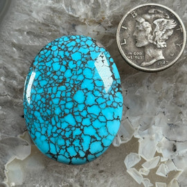 Red Spiderweb Bisbee Turquoise Cabochon-530