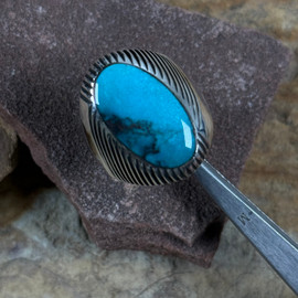 Smokey Bisbee Turquoise Men’s Ring - 125