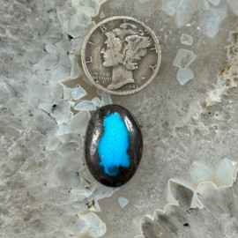 A window of Royal Blue Bisbee Cabochon
