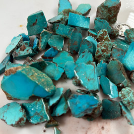 Rough Bisbee Turquoise Slabs & Chunks