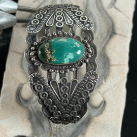 Vintage Fred Harvey style turquoise bracelet