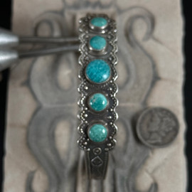 Fred Harvey style Turquoise Row bracelet