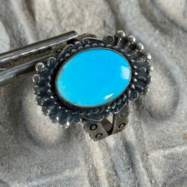 Huge Fred Harvey Style VintageLadies Ring - Durango Silver Company