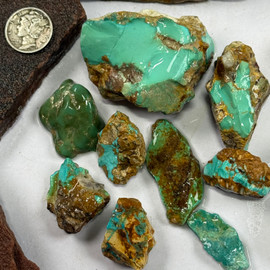Beautiful old blue Royston Turquoise rough for sale